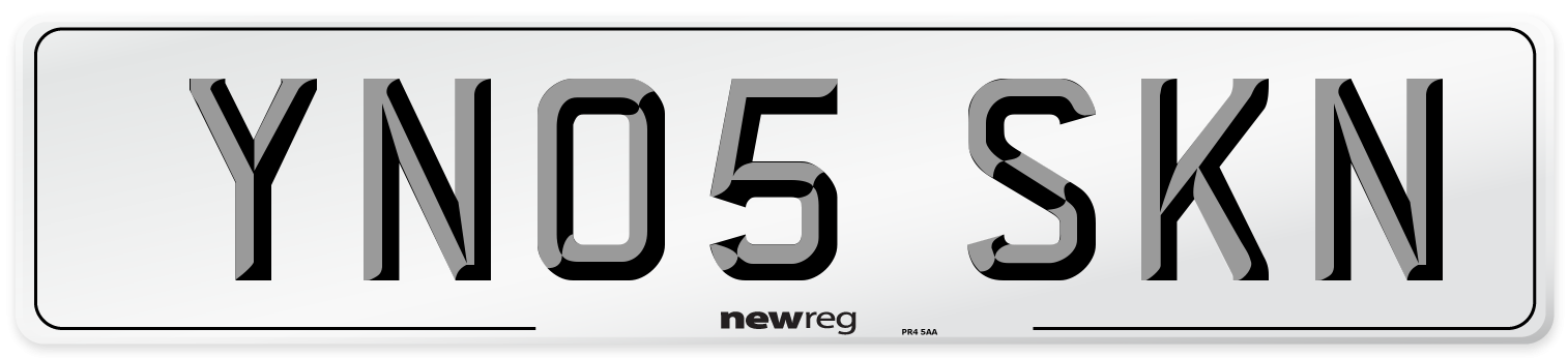 YN05 SKN Number Plate from New Reg
